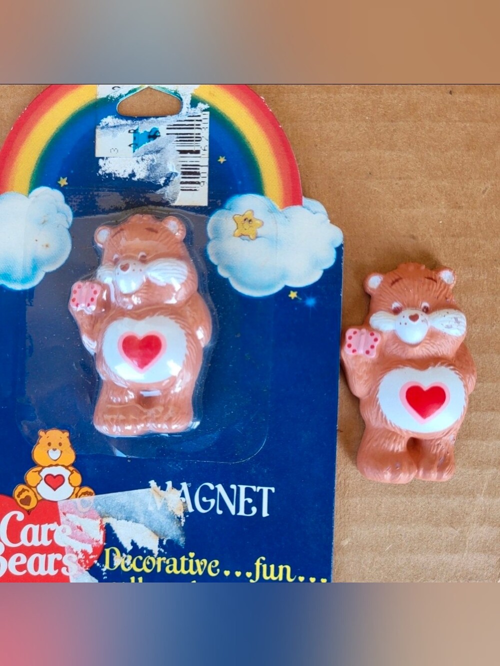 Rare vintage 1980s Care Bears Tenderheart Bear Magnets by American Greetings